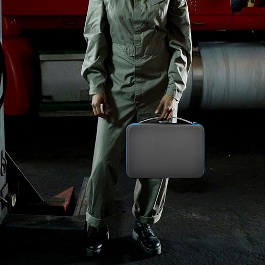 Battery Organizer Storage Holder Case Box with Tester Checker BT-168. Holds 225 Batteries AA AAA C D Cell 9V 3V Lithium (Blue)