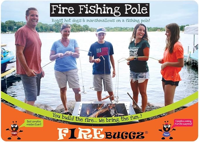 Campfire Roasting Sticks – Smore Sticks & Hot Dog Skewers for Fire Pit Cooking – Camping Essentials & Must Haves Campfire Accessories for Family Fun Outdoors