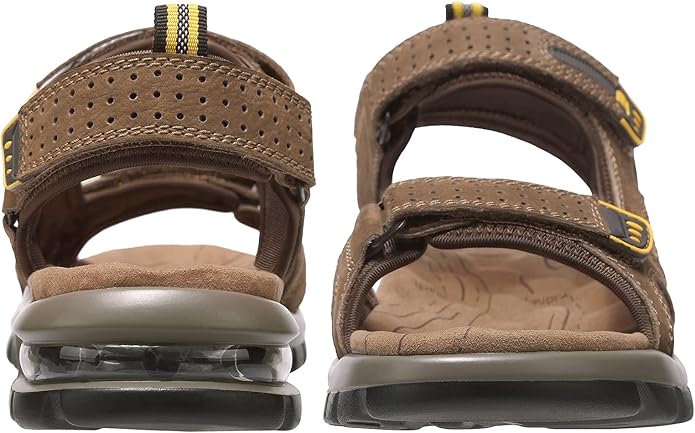 CAMEL CROWN Men's Leather Sandals for Hiking Walking Beach Treads Water Athletic Outdoor with Premium Air Cushion | Waterproof