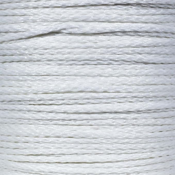 Hollow Braid Polypropylene Rope (3/16 Inch, 1000 Feet, White) - Barrier Rope - Trail Marking, Crowd Control, Golf Courses