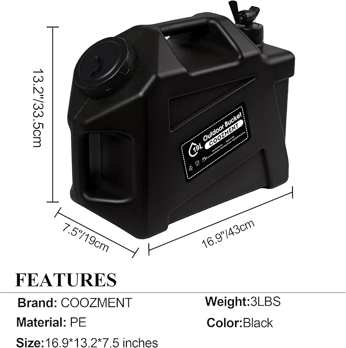 3.2 Gallon/5 Gallon Water Containers with Spigot, BPA Free Water Jug, Military Green Water Tank, Multifunction Water Storage Containers for Camping Outdoor Hiking,Emergency Stroage