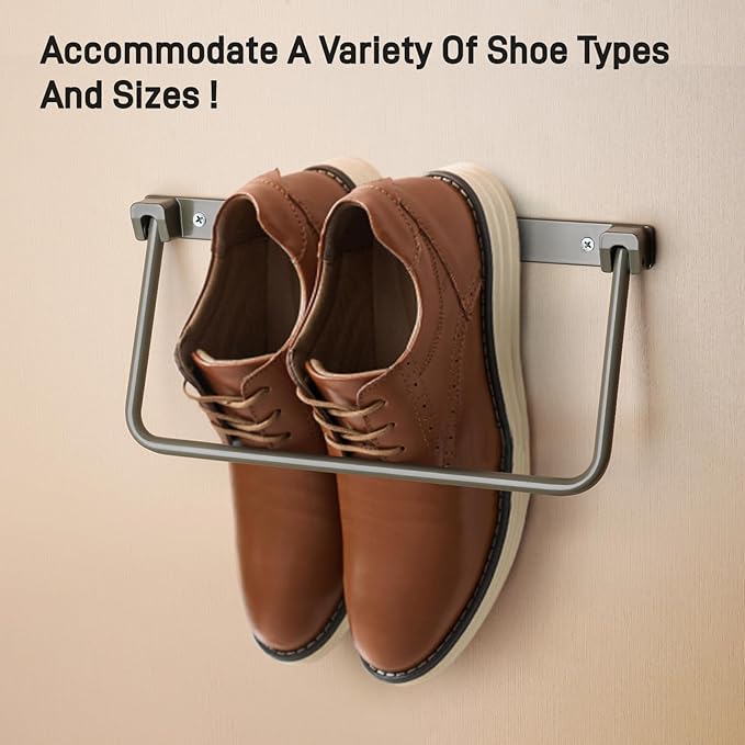 Foldable RV Shoe Rack, Wall Mounted Shoe Storage for Camping RV Travel, 2 Pack