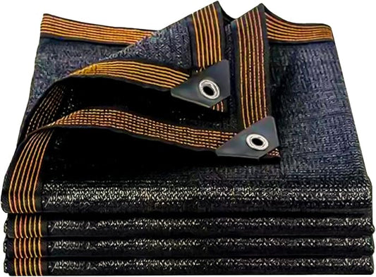 90% Black Shade Cloth,Durable Mesh Tarp with Grommets, Resistant Garden Sun Shade Netting with Taped Edge for Plant Cover, Greenhouse, Patio, Tomatoes, Chicken Coop, Barn Kennel