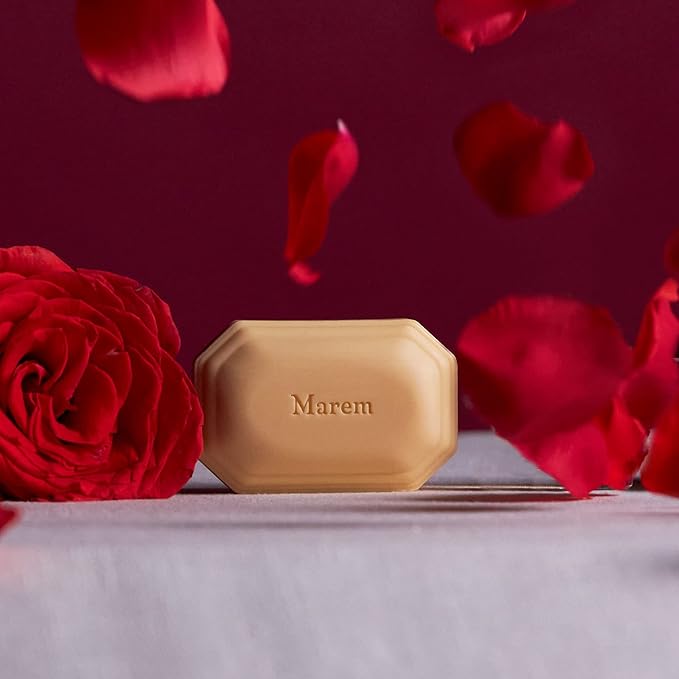 Caswell-Massey Marem Natural Bar Soap for Women, Moisturizing Body Soap Bar for All Skin Types, Made with Essential Oils & Plant-Based Formula for Soft Skin, 3.5 oz
