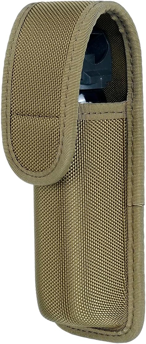 TAFTACFR Molded OC/Mace Spray Pouch, Top Flap Pepper Spray Holster OC/Mace Pepper Spray Black Pouch Hidden Snap(Small for MK3 and Large for MK4)