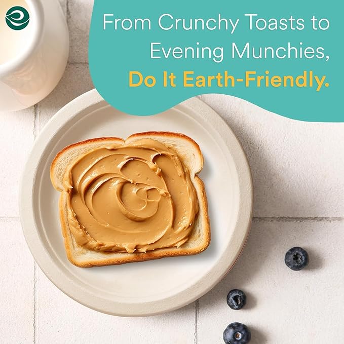 ECO SOUL 100% Compostable 6 Inch Small Paper Plates 1000 [20x50 Pc] Disposable Bulk Party Heavy Duty, Eco-Friendly, Appetizer, Dessert, Wedding Plates I Biodegradable Unbleached Sugarcane Eco Plates