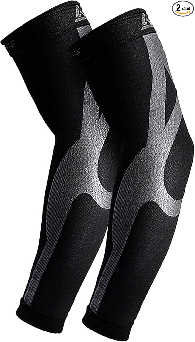 B-Driven Sports Graduated Compression Arm Sleeves, Medical Grade 20-30mmHg, For Baseball, Basketball, and more - 4 Colors