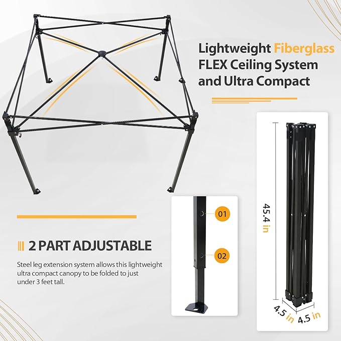 EAGLE PEAK Flex Compact 4x4 Pop-up Canopy Changing Room, Portable Privacy Dressing Room for Indoor Fashion Photoshoots, Camping, or Pool, White