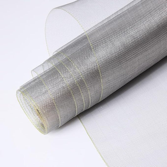 304 Stainless Steel Mesh Screen 27.5"X236"(70X600cm), 1.5mm Hole Metal Net Sheet, Non-Corrosive and Non-Rusting Net Screen for Window, Door 1 Roll, Easy to Cut and Install (22 Mesh)