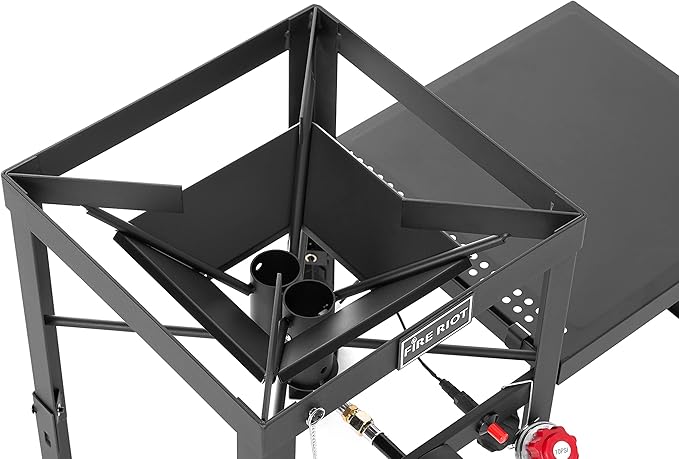 Propane Outdoor High Pressure Dual Jet Burner Gas Boiler & Cooker with 130,000BTU, 10PSI CSA Approve Adjusable Regulator, for Outdoor Fryer, Canjun Fry & Boil, Maple Syrup Prep, Seafood Boil