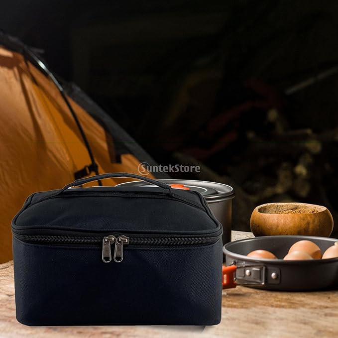 Gas Canister Storage Bag Camping Utensil Bag Pouch Protector Carry Case Tableware Storage Organizer for Picnic Travel Camping