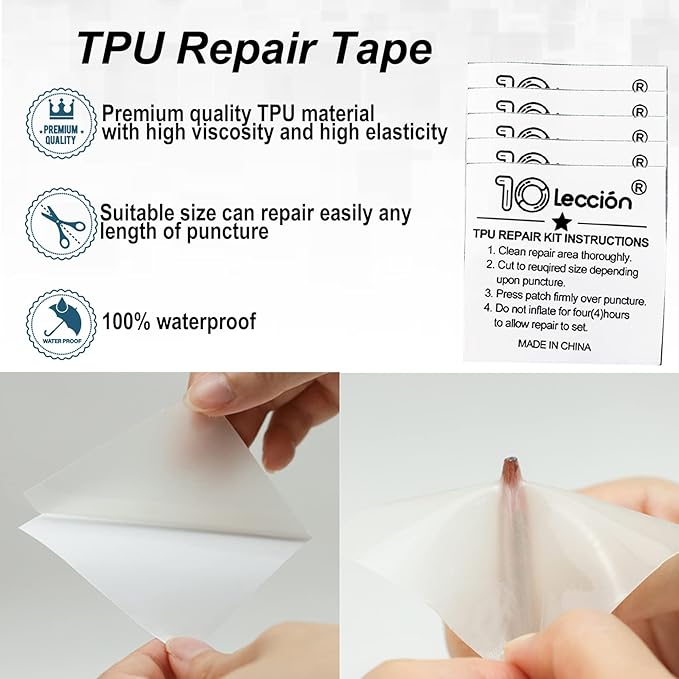 6in*7ft Inflatables Bounce House Repair Kit, Air Mattress Patch Kit, Vinyl Pool Patch Repair Kit, TPU Patch for Above Ground Pools, Tent, Canvas, Floats, Snow Tubes, Air Bed and Inflatable Decorations