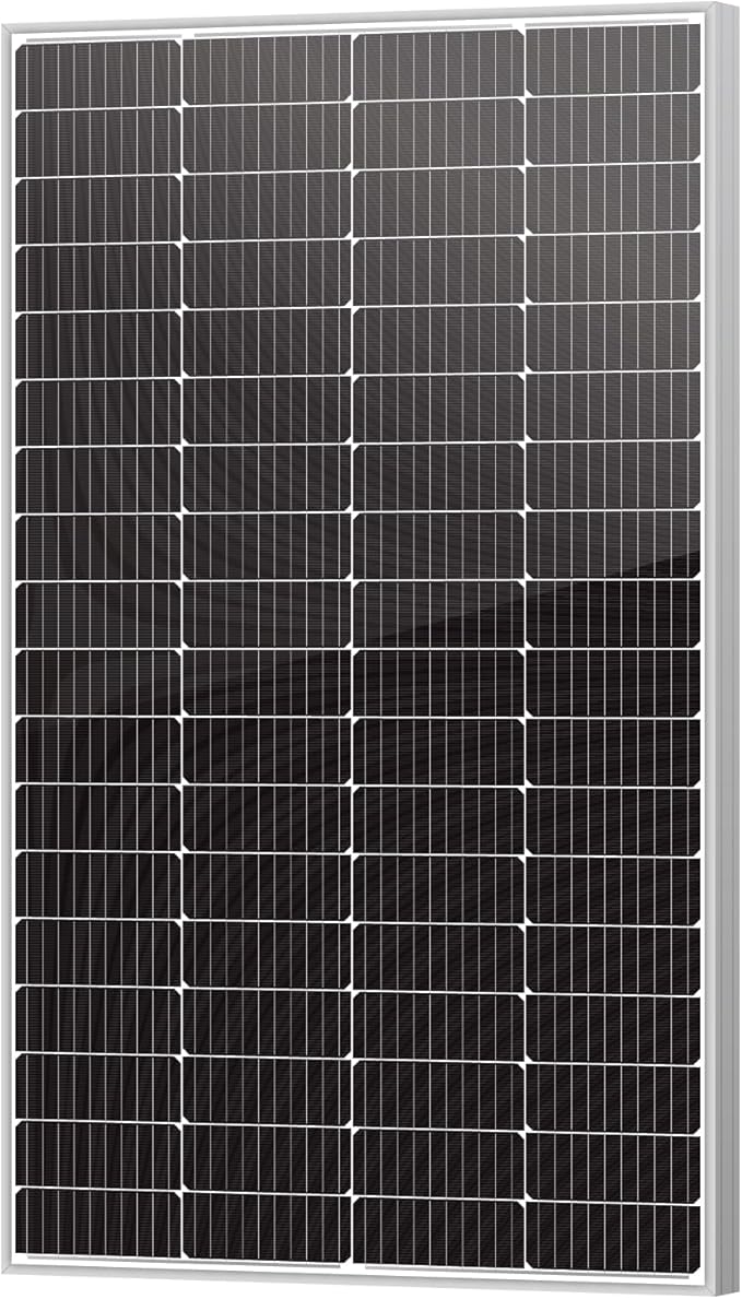 Newpowa 10BB 200W 24V Monocrystalline 200 Watt 24Volt Solar Panel Designed for 24V Charge System Off Grid, High Efficiency Mono Module RV Marine Boat Off Grid (200W New)