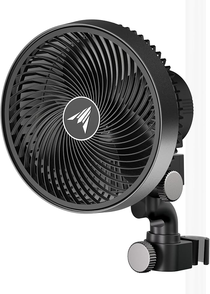 AC Infinity CLOUDRAY A6, Grow Tent Clip Fan 6” with Redesigned Long-Life EC Motor, Custom 10 Dynamic Wind Speeds, Weatherproof IP-54, Manual Swivel, for Hydroponics Circulation Cooling