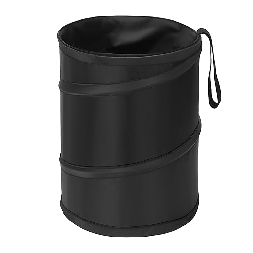 Ginsco 4 Gallons New Leakproof Car Trash Can, Large Trash Can Pop-up Collapsible Hanging Car Trash Bin, Waterproof PEVA Liner Open-Top Garbage Can for Cars Home Office Camping