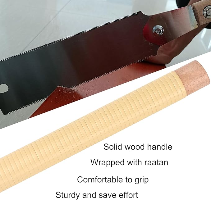 10” SK5 Blade Hand Saw, Double Edge 3 Side Grinding Teeth Japanese Pull Saw, Impulse Hardening Steel Teeth,Sharp and Light Woodworking Tools Gift for Men Women Carpenter and DIY Hobbyist