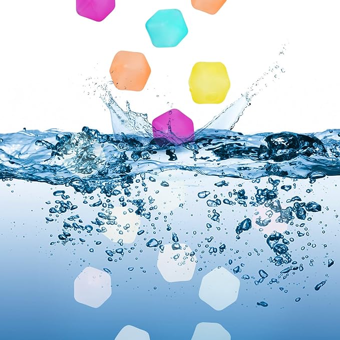 Color-changing Reusable Ice Cubes, 60 Pack Plastic Ice Cube for Drinks, Cocktails Like Whiskey, Wine, or Coffee - Party Supplies for Boys, Girls, Kids/Adults (Color-changing)