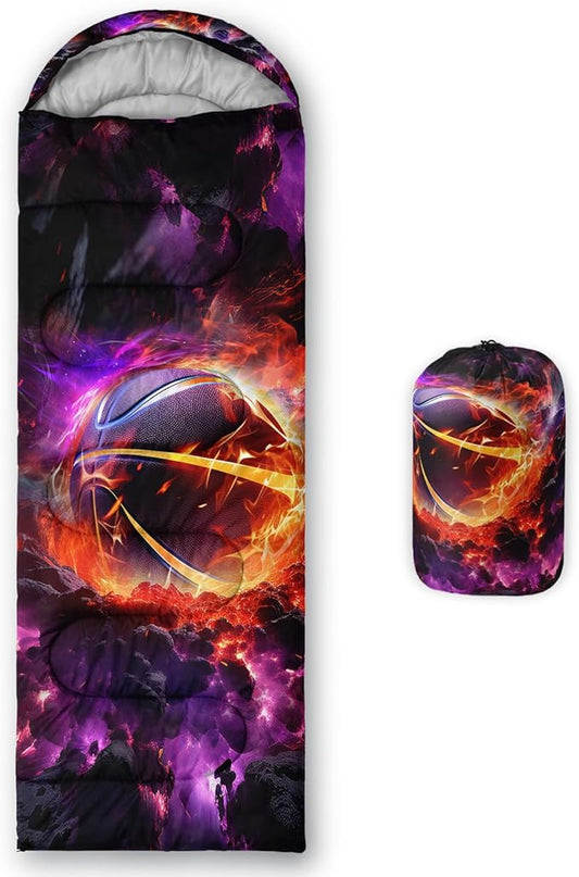 HOSIMA Dear Hunting Pattern Cold Weather Sleeping Bags for Adults,Black Light Weight Sleeping Bags for Kids Adults,WaterProof Sleeping Bags for Outdoors Hiking.