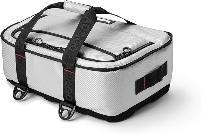 AO Coolers Stow N' Go Cooler, Low-Profile, Leakproof with High-Density Insulation, Holds Ice for 24 Hours, HD Carbon Silver, 38 Pack