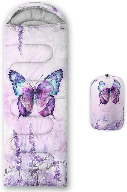 HOSIMA Dear Hunting Pattern Cold Weather Sleeping Bags for Adults,Black Light Weight Sleeping Bags for Kids Adults,WaterProof Sleeping Bags for Outdoors Hiking.