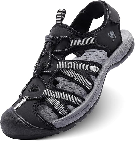 CAMELSPORTS Men's Hiking Sandals Closed Toe Outdoor Beach Sandal Waterproof Sport Fisherman Sandals Water Shoes