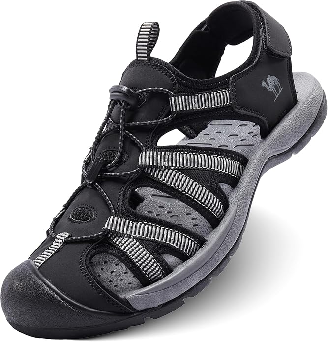 CAMELSPORTS Men's Hiking Sandals Closed Toe Outdoor Beach Sandal Waterproof Sport Fisherman Sandals Water Shoes