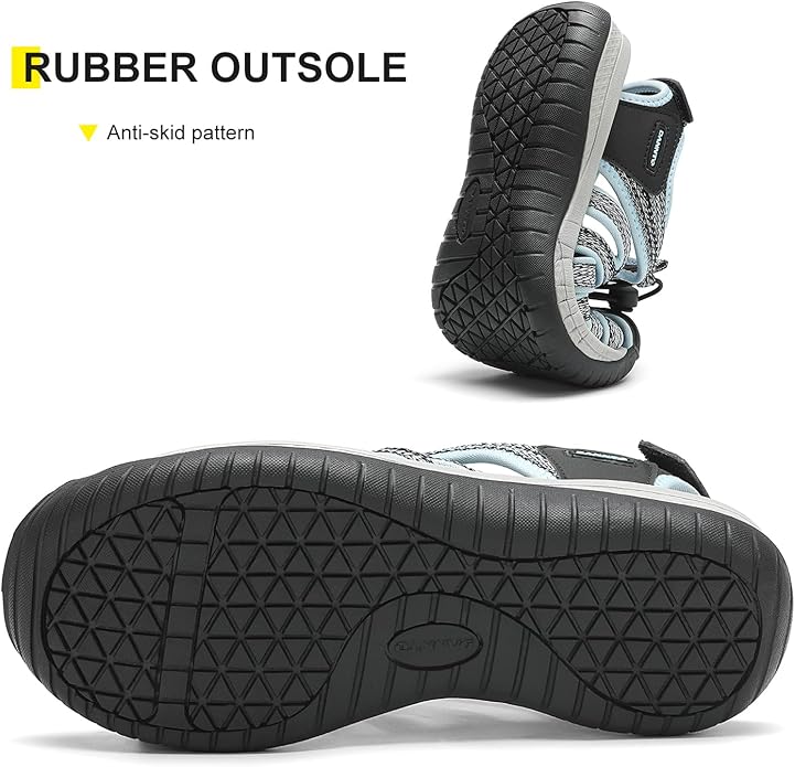 Dannto Women's Closed Toe Hiking Sandals Walking Water Sandal Comfort Athletic Sport Outdoor Sandals