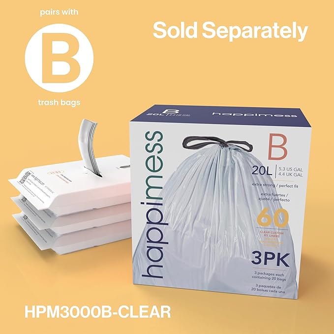 happimess HPM1012E Betty Retro Mini 3.2-Gallon Step-Open Trash Can, Fingerprint Resistant, Modern, Minimalistic for Home, Kitchen, Laundry Room, Office, Bedroom, Bathroom, Fog Gray