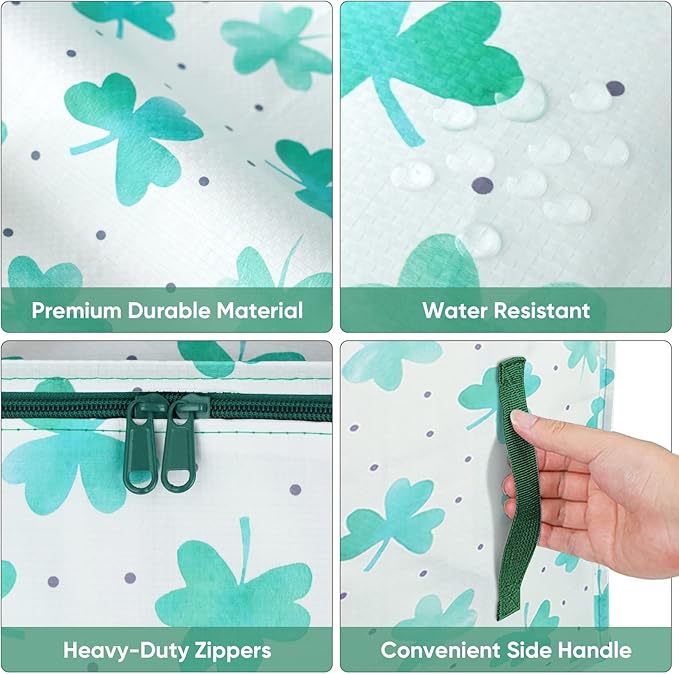 BALEINE 6-Pack Oversized Moving Bags with Reinforced Handles, Heavy-Duty Storage Tote for Clothes, Moving Supplies (Clover, 6-Pack)