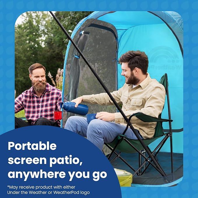 WeatherPod® The Original Shark Tank MyPod??Mesh 1-2 Person Pop-Up Screen Pod - Keeps Out Bugs, Mosquitos, and Harmful UV Rays - UPF 50 for Maximum Protection from The Sun