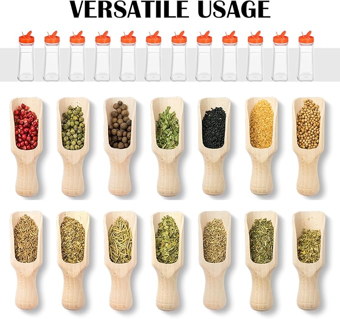 16 Pcs 32 oz Plastic Spice Jars with Black Shaker Cap Large Bottle Empty Powder Storage Containers Reusable Seasoning Shaker for Kitchen Cabinet Salt Herbs Storing