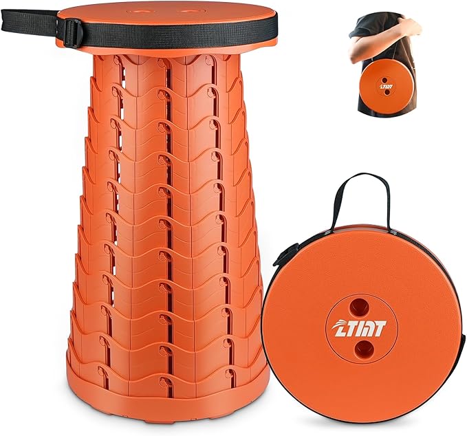 FoldingStool Colorful Stool Body Portable Collapsible Stool Seat Max Load Capacity 397lbs, Telescopic Folding Stools Retractable Stools for Adult Camping Hiking Travel Outdoor BBQ