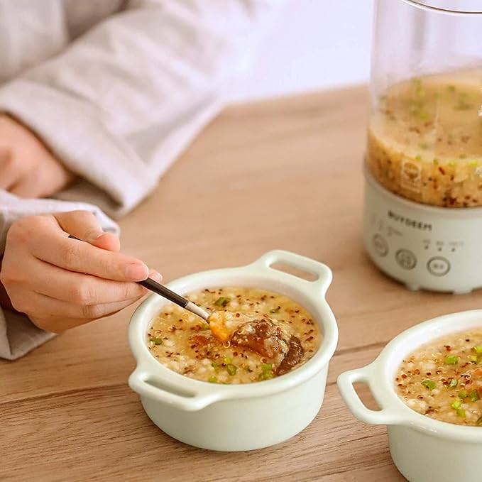 BUYDEEM K313 Travel Electric Kettle, Mini Healthy-Care Beverage Kettle, Tea Maker with Heat Resistant DURAN® Glass & Durable Pro 18/10 Pro Stainless Steel, 0.6L, Cozy Greenish