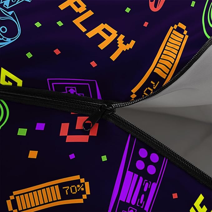 AILONEN Blue Glowing Basketball Sleeping Bag for Kids Boys,Warm and Cool Weather,Lightweight,Waterproof Backpacking,City Theme Ball Sports Sleeping Bag for Camping