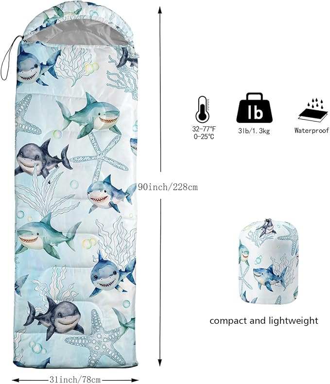 Camping Sleeping Bags Warm & Cool Weather Waterproof Backpacking Sleeping Bag All Seasons Camping, for Adult Kids Boy Girls Camping Gear Equipment, Traveling