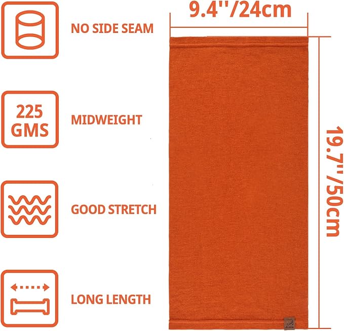 ACUSHLA 100% Merino Wool Neck Gaiter Ski Face Mask Scarf Neck Warmer for Men & Women All Weather