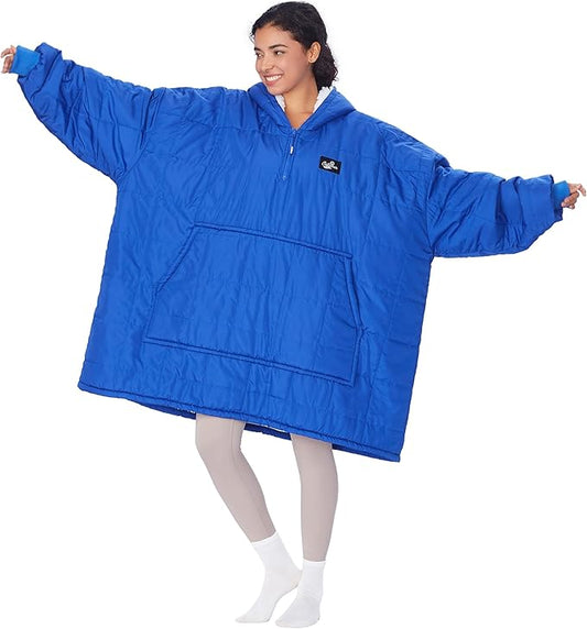 Catalonia Outdoor Windproof Wearable Stadium Blanket, Oversized Waterproof Wearable Blanket Poncho