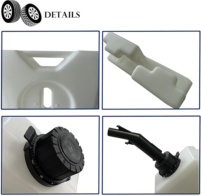 2-Gallon Water Container, White Water Can for Vehicles, Portable Water Tank (2 pcs)