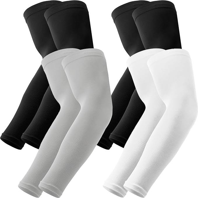 Arm Sleeves for Men Women, UV Sun Protection Compression Cooling Summer Arm Sleeves for Volleyball Basketball Sports