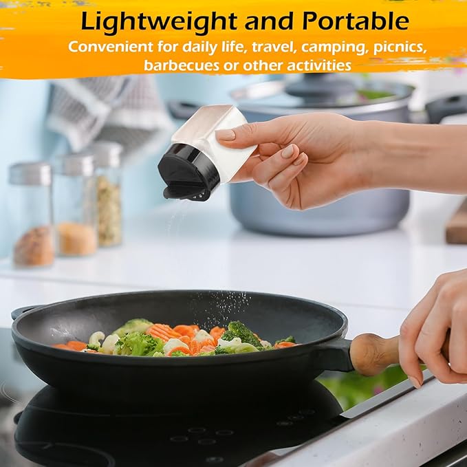 30 Pack Plastic Spice Jars with Shaker Lids Clear Seasoning Containers Spice Bottles for Kitchen Storing Spice Herbs Seasoning Powders(Square,6.1 oz)