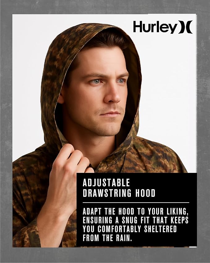 Hurley Ponchos Adult - Waterproof Rain Ponchos for Adults, Lightweight Packable Rain Poncho for Hiking, Camping & Emergency