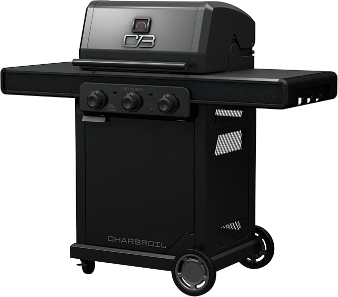 Char-Broil® Pro Series™ with Amplifire™ Technology 3-Burner Propane Gas Grill and Griddle Cabinet, Black - 463365124