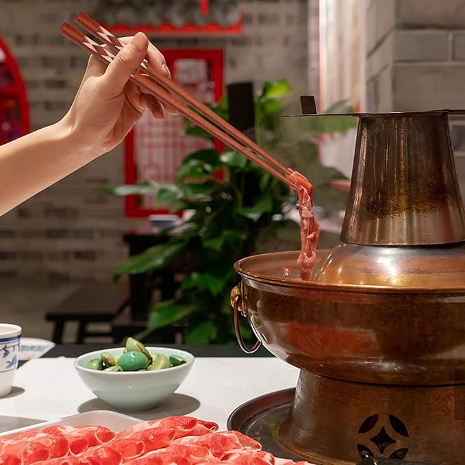 GLAMFIELDS Reusable Chopsticks Japanese Natural Wooden 5 Pairs Classic Style Lightweight Safe Chop Sticks 8.8 Inch/22.5cm Gift Set