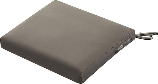 Classic Accessories Ravenna Seat Cushion, 17"W x 15"D x 2"Thick, Dark Taupe