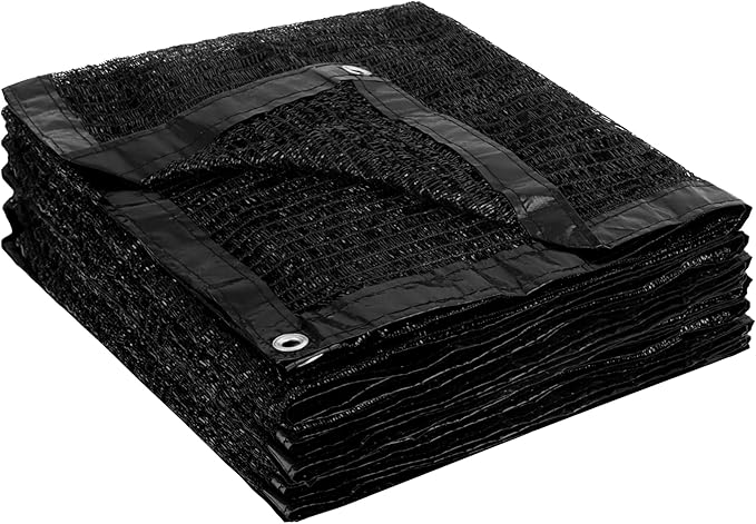 Garden expert 50% Sun Shade Cloth 5x10ft Mesh Tarp with Grommets for Plant Cover Patio Canopy Garden Pergola Greenhouse Car Barn Kennel Black