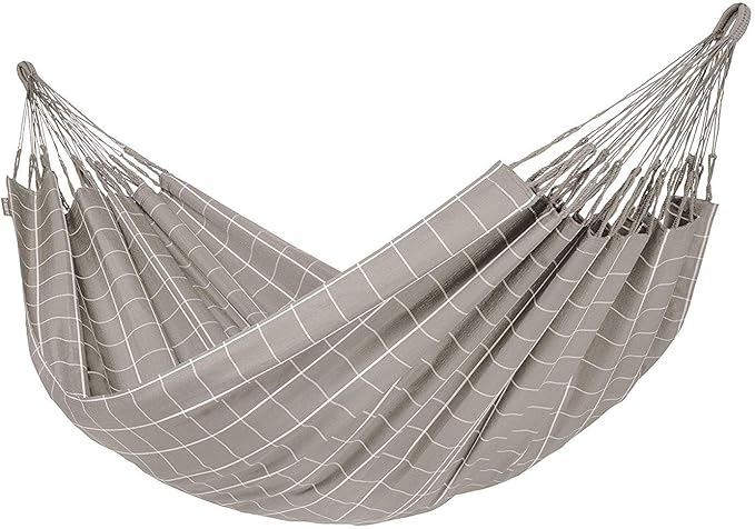 LA SIESTA - Large Double Brisa Classic Hammock & CasaMount - Suspension Kit for Walls & Beams - Weather Resistant Portable Hammock - 2-Person - Almond