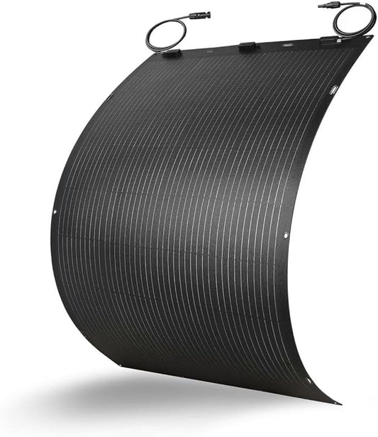 Greenmagic 200W 20V Flexible Solar Panel Ultra Thin Ultra Lightweight Off-Grid Charger for Marine RV Cabin Van Car Uneven Surfaces