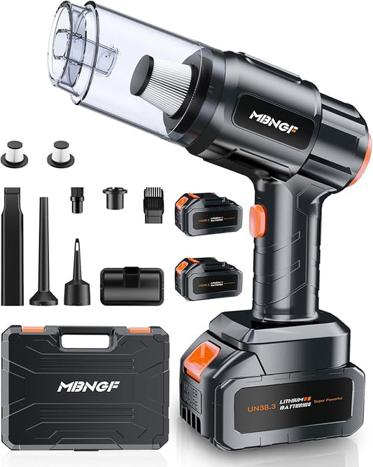 Car Vacuum Portable Cordless,High Power Suction & Blower, Wireless Handheld Vacuum Cleaner for Car, Home, Office, Pet(Shine Black)