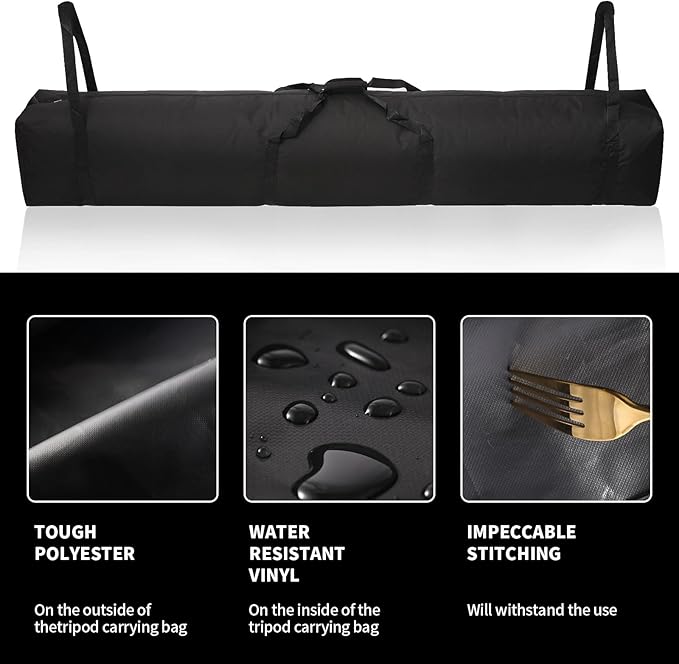 Large Tent Storage Bag Tent Pole Bag - 83''L x 12''W - Tailored for Tent Poles, Suitable for Various Party Tent Canopy Models, Heavy-Duty Design with Reinforced Handles and Dual Zipper