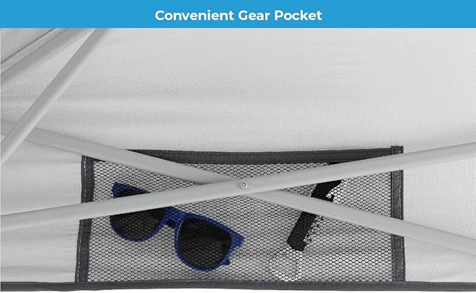 Core Instant Straight Leg Canopy Tent with Adjustable Sun Wall, 6 ft x 4 ft , Gray